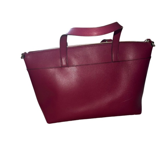 Kate Spade Deep Red Tote Bag with Crossbody Straps - Picture 2 of 14